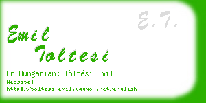 emil toltesi business card
